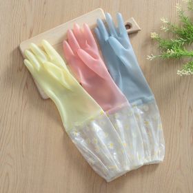 1 Pair Of Thermal Dishwashing Gloves; Thick And Durable; Waterproof Non-slip; Protective; Random Color