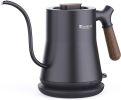 Gooseneck Electric Kettle, Pour Over Coffee Kettle & Tea Kettle, 100% Stainless Steel Inner With Leak Proof Design, 1000w Rapid Heating