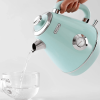 1200W Electric kettle SUS304 food grade pearl white 1.7L meter dial thermometer flower watermark painting process fast boiling rope without BPA automa