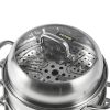 VEVOR Dumpling Steamer Stainless Steel 5 Titer for for Cook Soup, Noodles, Fishes Work with Gas Electric Grill Stove Top, Dia 30cm/11.8inch, Pot