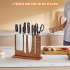 VEVOR Magnetic Knife Block, 12 inch Home Kitchen Knife Holder, Double Sided Magnetic Knife Stand, Multifunctional Storage Acacia Wood Knives Rack