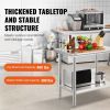 VEVOR Stainless Steel Work Table 24 x 36 x 32 Inch Commercial Kitchen Prep & Work Table Heavy Duty Prep Worktable Metal Work Table with Adjustable Fee