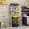 Home Kitchen Supplies Furniture, 5-Tier Metal Shelving Racks, Adjustable Metal Storage Racks, 5-Tier Shelving Unit with Leveling Feet