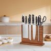 VEVOR Magnetic Knife Block, 12 inch Home Kitchen Knife Holder, Double Sided Magnetic Knife Stand, Multifunctional Storage Acacia Wood Knives Rack