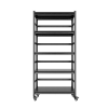 63"H Storage Shelves - Heavy Duty Metal Shelving Unit Adjustable 5-Tier Pantry Shelves with Wheels Load 1750LBS Kitchen Shelf Garage Storage