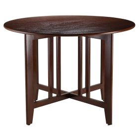 Mission Style Round 42-inch Double Drop Leaf Dining Table