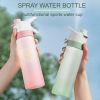 Misting Water Bottle for Sports and Outdoor Activities - BPA-Free Food Grade Plastic with Spray Mist - Portable and Convenient for Office, Gym