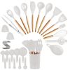 35Pcs Kitchen Cooking Utensils Set Spatula Set Baking Utensil Set Kitchen Accessories Necessities with Holder Egg Whisk Separator Tong Turner Spoons C