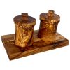 Olive Wood Canisters Set