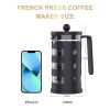 RAINBEAN French Press Coffee Maker Easy Cleaning Cafeteria, Heat Resistant Borosilicate Glass