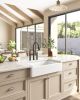 Bridge Kitchen Faucet with Pull-Down Sprayhead in Spot