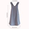 1pc Cotton Linen Apron; X-Back Aprons With Pockets; Halter Apron For Chef Gardening Cooking Baking Florist Shop Painting Pinafore Barista; Bib Overall